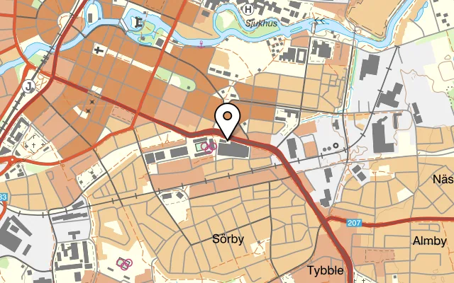 Karta som visar Sobi på ORVAR BERGMARKS PLATS 1, 702 23 Örebro