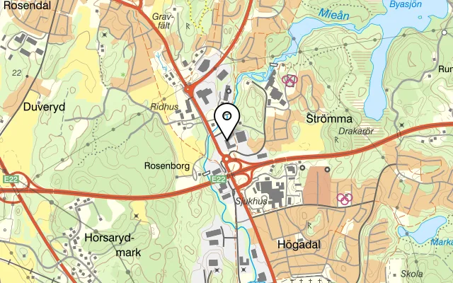 Karta som visar Restaurang Ankaret på Jannebergsvägen 2, 374 32 Karlshamn