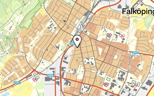 Karta som visar Restauranger I Falköping på Smedjegatan 8, 521 35 Falköping