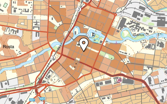 Karta som visar Restaurang Amici på Köpmangatan 11, 702 10 Örebro