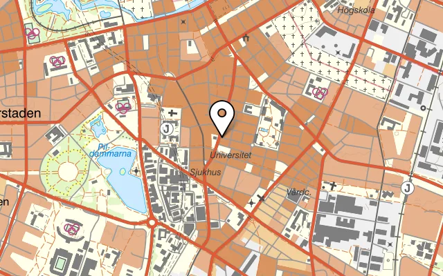 Karta som visar Curry Hut på Bergsgatan 28, 214 22 Malmö