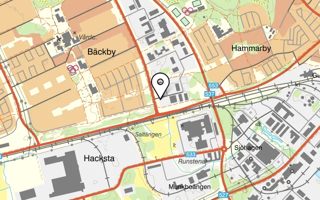 Karta som visar Burger Devil på Gjutjärnsgatan 2, 721 33 Västerås