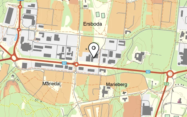 Karta som visar Kummin Restaurang öst på Illervägen 3, 906 21 Umeå