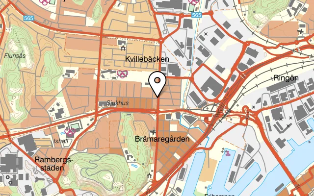 Karta som visar Pita på Gustaf Dalénsgatan 10, 417 05 Göteborg
