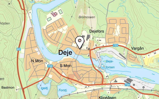 Karta som visar Dejes pizzeria på Bruksvägen 2D, 669 32 Deje