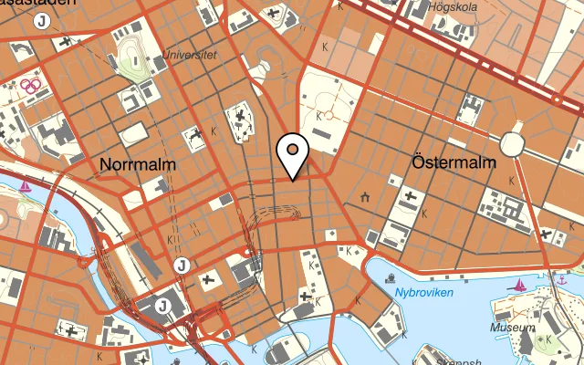 Karta som visar PASCHA DELI på Kungsgatan 13, 111 43 Stockholm