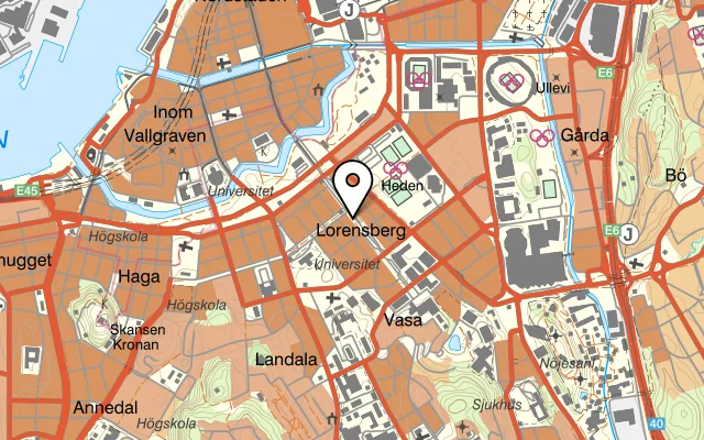 Karta som visar Le Comptoir Göteborg på Kungsportsavenyen 21, 411 36 Göteborg