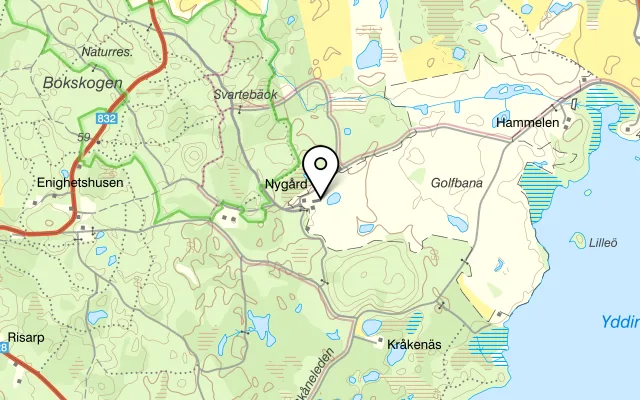 Karta som visar Maderiet AB på Bokskogens Golfklubb, C/o, Torupsvägen 408-140, 233 64 Bara