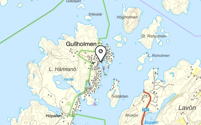 Karta som visar Gullholmens Hamnkrog på Torget 105, 474 71 Gullholmen