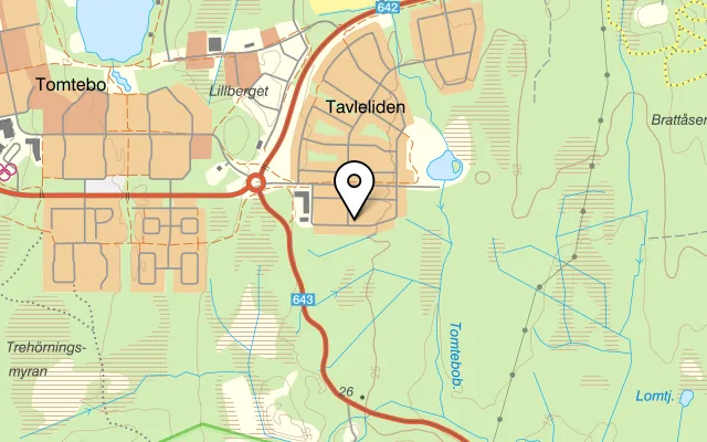 Karta som visar Nio Thai Mat på Astronomgatan 11, 907 52 Umeå