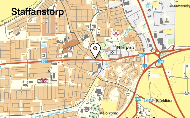 Karta som visar Gästgivaregården på Malmövägen, 245 32 Staffanstorp