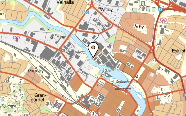 Karta som visar Aqua Vinetto på HOLGER LINDMARKS PLATS 2, 633 42 Eskilstuna