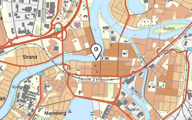 Karta som visar Gossip & Bubbels på Älvgatan 2, 652 25 Karlstad