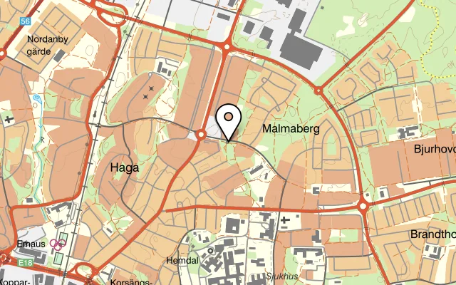 Karta som visar Asia House på Björskogsgatan 4, 723 40 Västerås