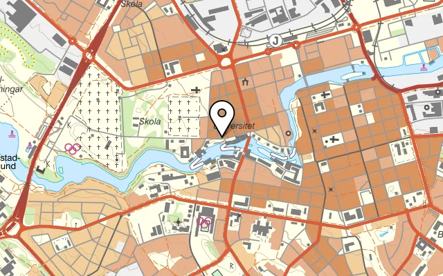 Karta som visar Arbis Bar & Salong på Bredgatan 54, 602 21 Norrköping