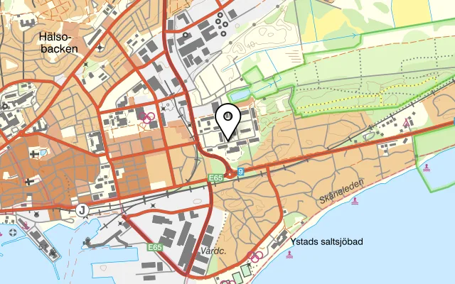 Karta som visar Restaurang Tumült på Björnstjernegatan 5, 271 39 Ystad