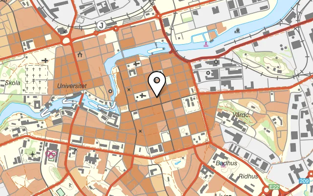 Karta som visar Kafé Tassen på Skolgatan 22, 602 25 Norrköping