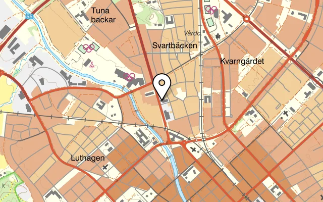 Karta som visar Latitude 59º på Svartbäcksgatan 71, 753 32 Uppsala