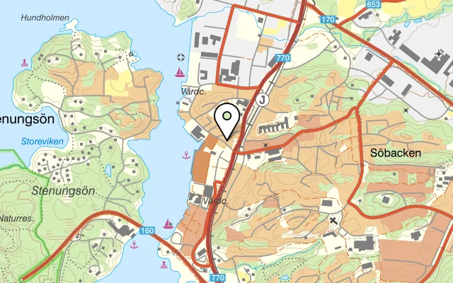 Karta som visar Ti Amo på Strandvägen 8, 444 31 Stenungsund