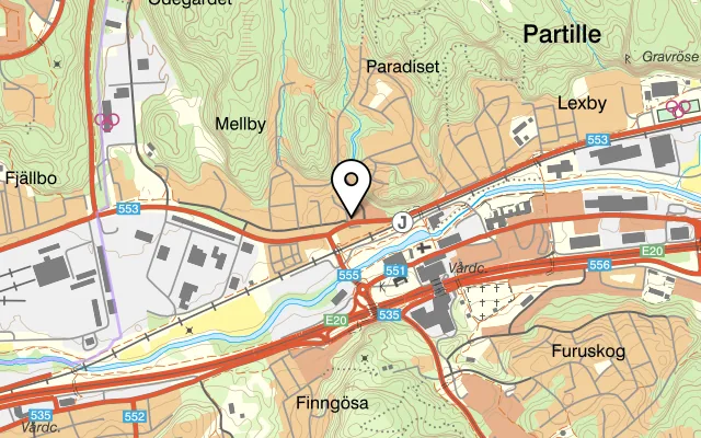 Karta som visar Mantram takeaway på Besebäcksstigen, 433 31 Partille