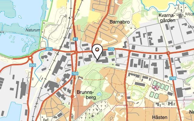 Karta som visar A&M Sushi Bar Varberg på Samma lokal som restaurangen Linnea & Basilika, Kamremsgatan 5, 432 32 Varberg