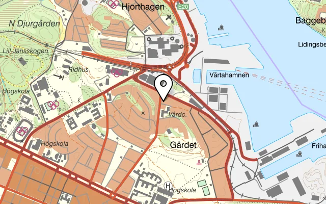 Karta som visar Lulu på Värtavägen 68, 115 38 Stockholm