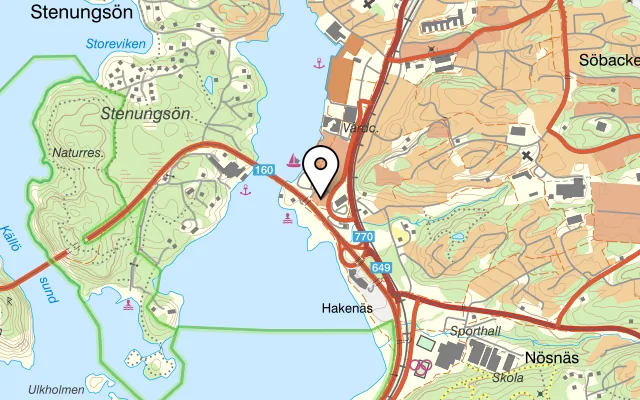 Karta som visar Restaurang Stenunge Allé på Stenunge allé 3, 444 30 Stenungsund