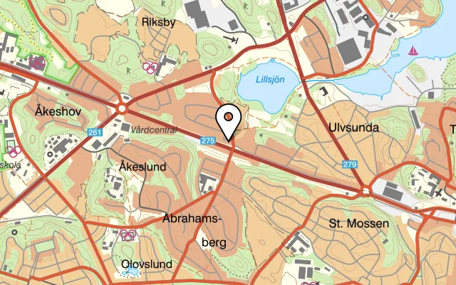 Karta som visar Pizzeria Kaktusen på Drottningholmsvägen 334, 168 73 Bromma