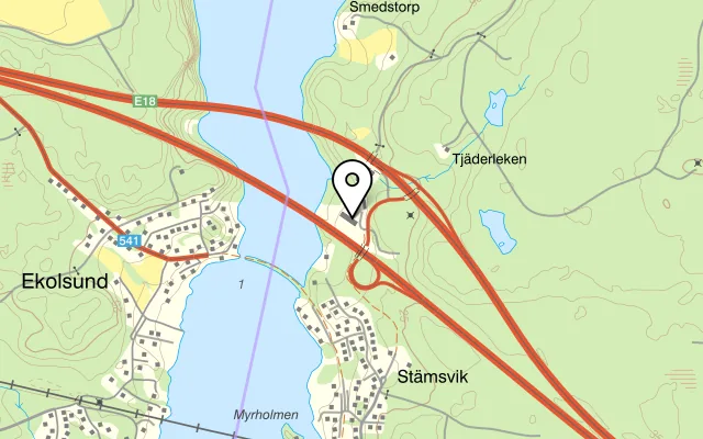 Karta som visar Rasta Ekolskrog på Jättorpsvägen 1, 746 93 Bålsta