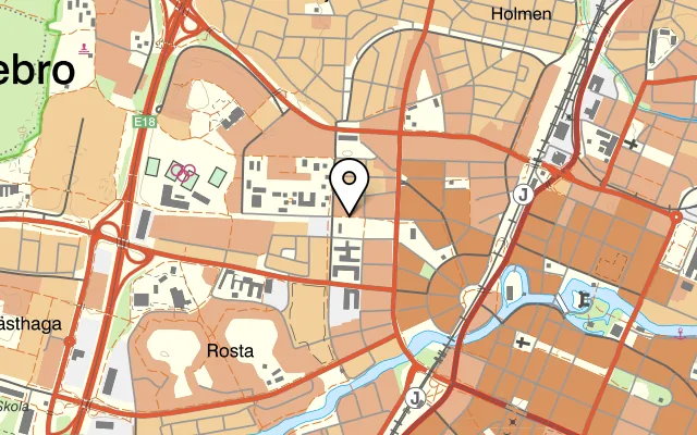 Karta som visar Marklyckans kök på Karlsgatan 24, 703 41 Örebro