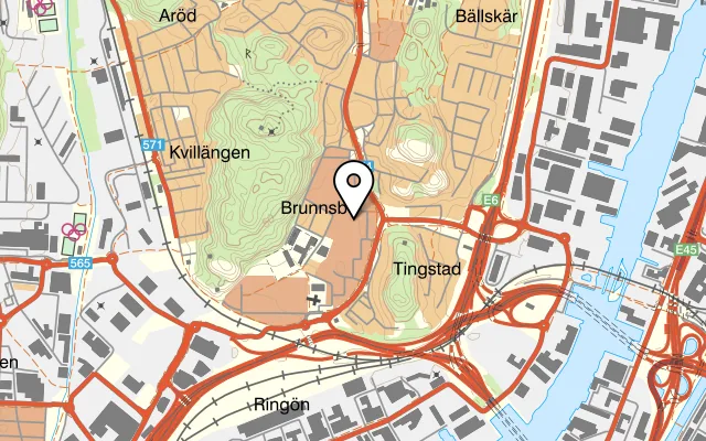 Karta som visar Mötesplatsen på Folkvisegatan, 422 41 Hisings Backa