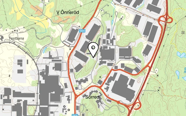 Karta som visar Restaurang Emmas på Gunnar Engellaus väg 22, 418 78 Göteborg