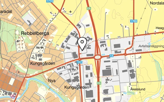 Karta som visar Midgårdens Värdshus på Midgårdsgatan 1, 262 71 Ängelholm