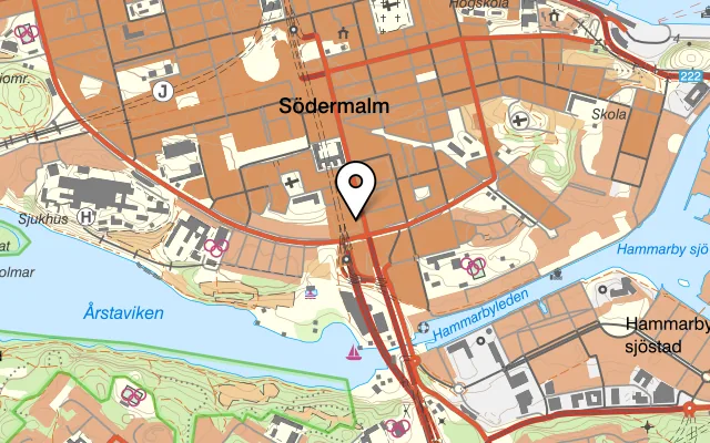 Karta som visar Restaurang Nu på Götgatan 132, 118 62 Stockholm
