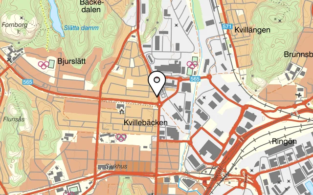 Karta som visar Pizzeria Sera på Nansensgatan 1, 417 19 Göteborg