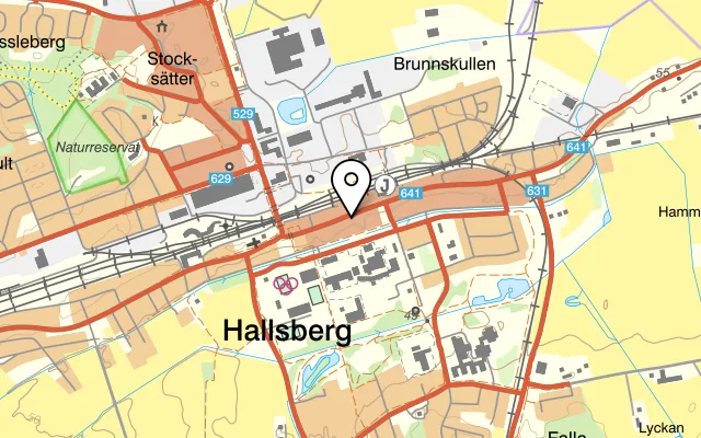 Karta som visar Asia Palace på Västra Storgatan 9, 694 30 Hallsberg
