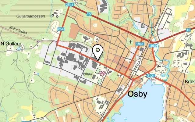 Karta som visar Osby Bowling på Södra Portgatan 28A, 283 50 Osby