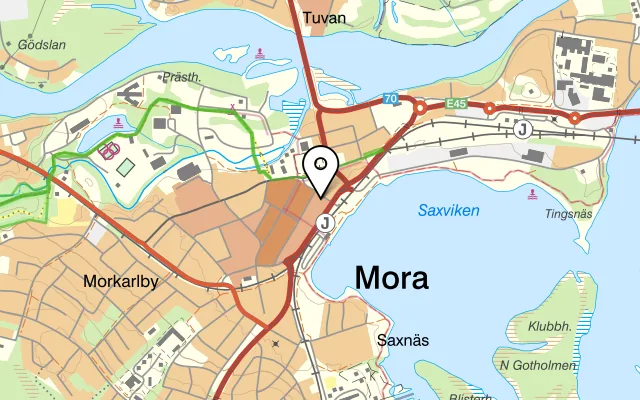 Karta som visar Restaurang Terassen på Hamngatan 1, 792 30 Mora