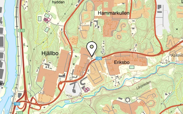 Karta som visar Hjällbo Restaurangen på Hjällbo Lillgata 1, 424 33 Angered