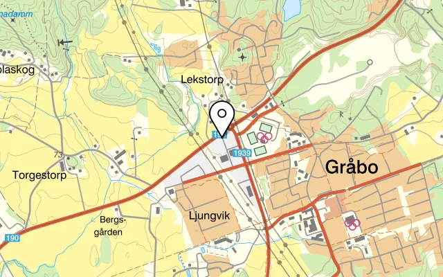 Karta som visar Nion's Thai Take Away på Gråbo industriväg 5, 443 40 Gråbo