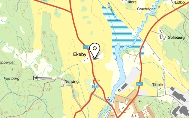 Karta som visar Skultuna lagårn på Ekeby 3, 726 92 Skultuna