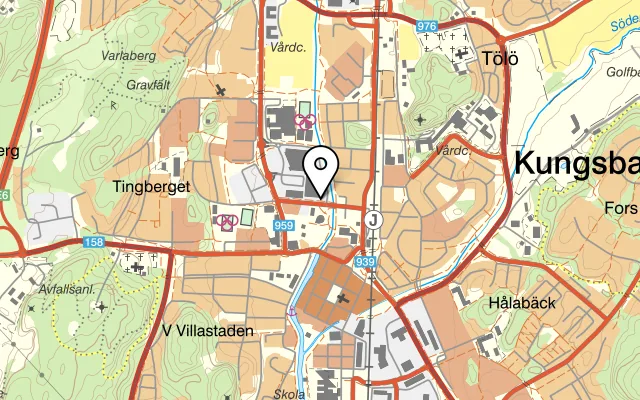 Karta som visar Kings Market i Kungsmässan - Kinarestaurang Kungsbacka på Borgmästaregatan 5, 434 24 Kungsbacka
