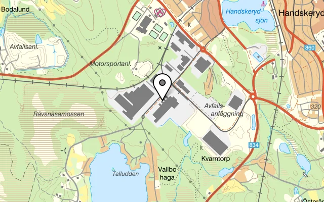 Karta som visar Eskilsons Mat & Catering på Vallgatan 5, 571 41 Nässjö