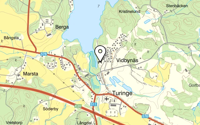 Karta som visar Vidbynäs Gård & Konferens på , 155 91 Nykvarn