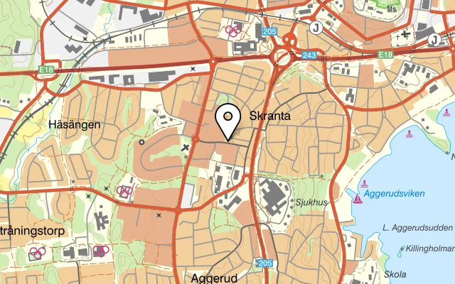 Karta som visar Taiba Grills Restaurant på Grundläggarvägen 13, 691 43 Karlskoga