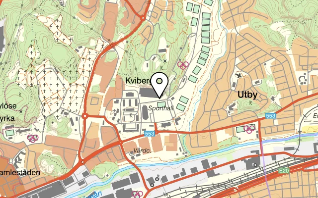 Karta som visar Beach Center & Beach Cuisine på Krutvägen 6, 415 27 Göteborg