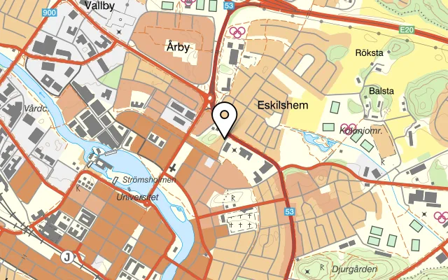 Karta som visar Billys Boy's Pizzeria på Eskilshem Kapellbacken 2, 633 42 Eskilstuna