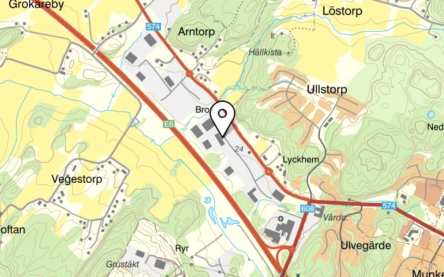 Karta som visar Club Evergreen på Solbräckegatan 33, 442 45 Kungälv