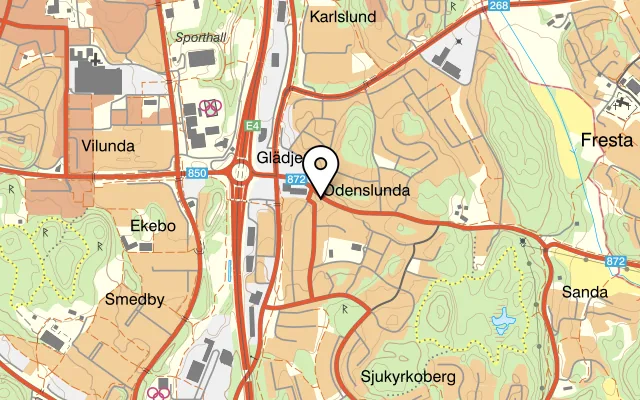 Karta som visar Lindas Pizza Butik & Kebab på Sandavägen 6, 194 63 Upplands Väsby
