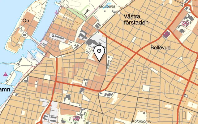 Karta som visar Bellezza Pizzeria på Älggatan 19, 216 13 Limhamn